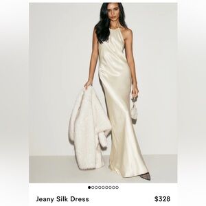 Reformation Jeany Silk Maxi Dress in Champagne